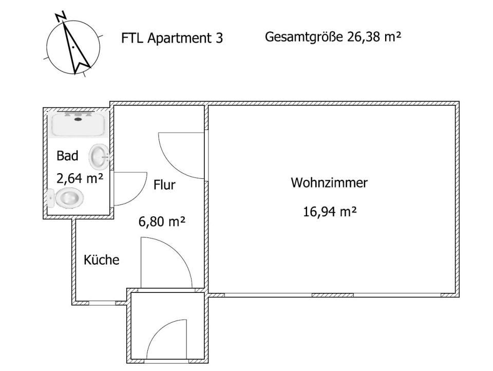 Monteur - Budget Apartments Freital Værelse billede